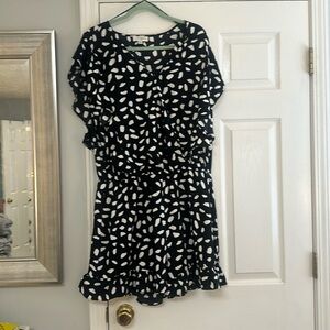 Umgee fun print plus size romper